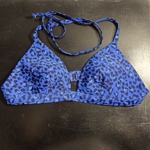 Aeire Blue Cheetah Bikini Top- LIKE NEW CONDITION